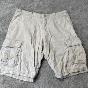 Marc Anthony Men's Tan Linen & Cotton Shorts Size 34 Cargo